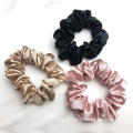 UNIQ scrunchy  mulbery silk scrunchies  Slip Silk Large Scrunchies in Gold, Black, 100% Pure Momme Mulberry Silk Scrunchies